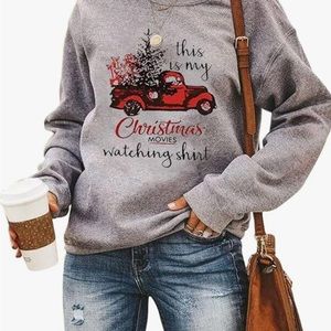 Barlver Women’s Small Christmas Fleece Sweaters Long Sleeve Fuzzy Sweatshirts